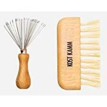 Kostkamm Comb and Brush Cleaning Set - Dual Purpose Grooming Tool Kit