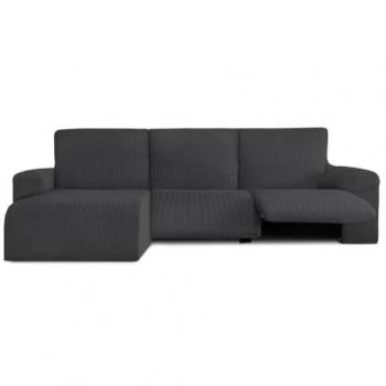 Funda para chaise longue de brazo corto izquierdo Eysa JAZ Gris oscuro 120 x 120 x 360 cm