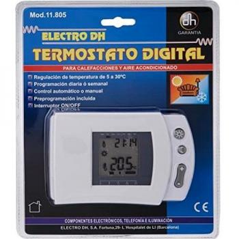 Termostato Digital Doméstico Programable Electro DH con Rango de Temperatura de 5ºC a 30ºC