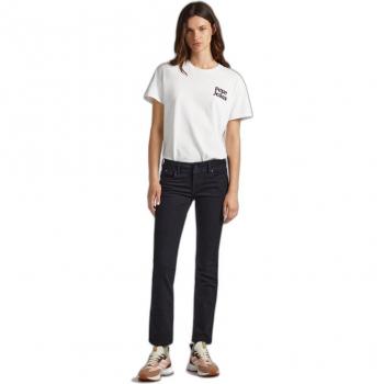 Pepe Jeans - Vaquero recto de mujer tiro medio en color negro Saturn