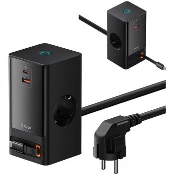 Baseus PowerCombo Tower 5 in 1 Estación de Carga Rápida 65W Negra
