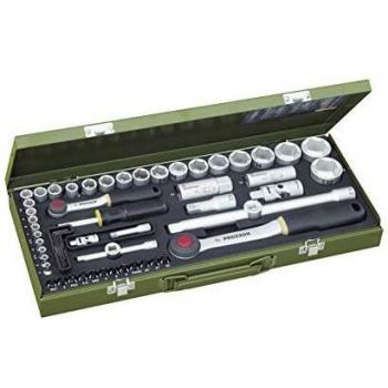 Proxxon 23 040 2223040-Estuche 1/2 + 1/4 56 pcs, 0 V, Rojo, 10.2 cm
