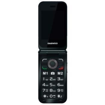 Teléfono Móvil Daewoo DW8003BK para Personas Mayores 2.8 Dual SIM Teclas Grandes SOS Negro