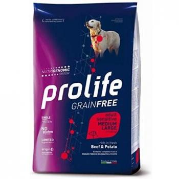 Prolife Dog Grain Free Vacuno y Patatas - 2 x 10 kg - Pack Ahorro