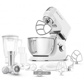 Robot de cocina Sencor STM 6350WH, 1000W, 4.5L, color blanco con balanza incorporada