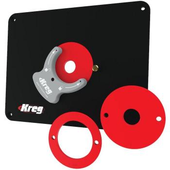 Kreg PRS4038 Undrilled Precision Router Table Insert Plate with Leveling Rings