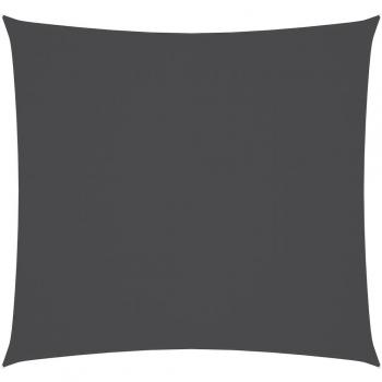 Toldo de vela cuadrado de tela Oxford gris antracita 5x5 m