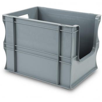 Hans schourup 22601049 Euro recipiente con ventana, 400 x 300 x 290 mm, 25 L