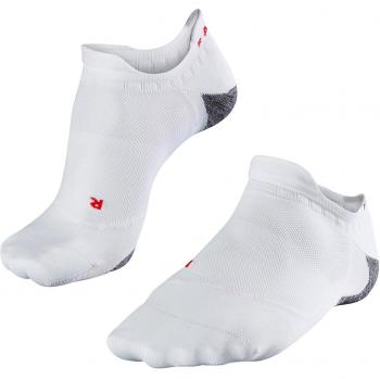 Falke Hombre, RU5 Race Invisible Calcetines para Correr, Sintético, Blanco