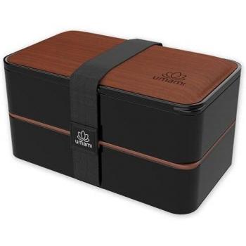 UMAMI Bento Lunch Box , 2 Recipiente 4 Cubiertos , Tupper Compartimentos Estilo Bento Box Japonés , Porta Alimentos Hermético , Microondas y Lavavajillas , Fiambrera Para Adultos/Niños , Zero Waste