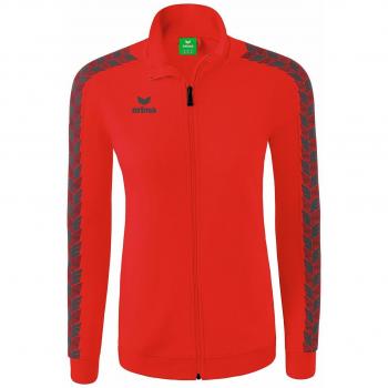 Erima Sudadera Con Cremallera Essential Team Track Top, chaqueta de entrenamiento para mujer, color rojo, talla 42