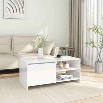 Mesa de centro blanca pulida 102x50x45cm madera multicapa vidaXL
