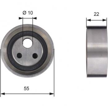 Polea tensora GATES T41155 para correa de distribución y correa dentada, alta calidad, fabricada con materiales duraderos, diseño optimizado para un rendimiento eficiente y reducción de ruido