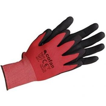 Cofan - Guante Impregnado Nitrilo Foam RojoNegro Talla:8 Bolsa de 12 Pares