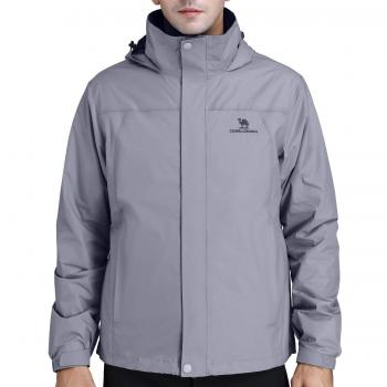 CAMEL CROWN Chaqueta Impermeable Hombres con Capucha Transpirables Chaquetas de Esquí Lluvia Nieve Abrigo al Aire Libre Softshell para Snowboard Acampar Senderismo Caminar Causal Viajar