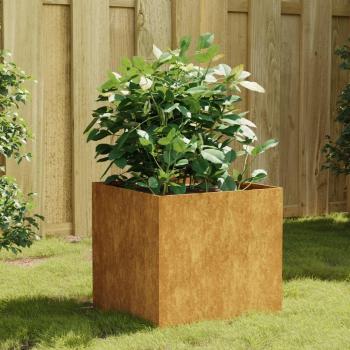 Corten Steel Planter 40x41x40 cm