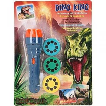 Depesche- Dino World - Linterna de Bolsillo con 24 Efectos de Imagen, Funciona con Pilas, Color carbón