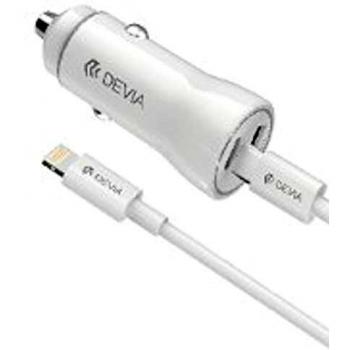 Cargador de Auto Rápido PD 36W con Cable Lightning - Smart Series QC3.0