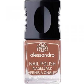 Laca de Uñas Alessandro 10 ml - Rojo Caliente y Marrón Suave, Color Toffee Nut