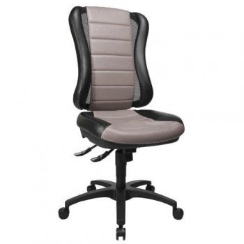 Silla de oficina Topstar Head Point RS, modelo HE300 S103, tela gris y negra