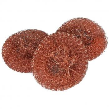 Esponja Metálica de Cobre - Lote de 20 - Ideal para Utensilios y Superficies de Cocina, Menos Oxidación que el Acero, Perfecta para Platos de Porcelana y Sarten