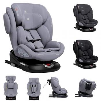 Silla de Coche Kikkaboo i-Felix i-Size 40-150 cm con Isofix y Giro 360° (Desde el Nacimiento hasta 12 años)