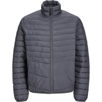 Jack & Jones Men's Packable Puffer Jacket with Stand Collar - Anthracite, Size M