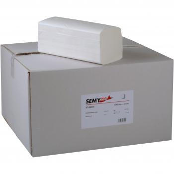 Semy Top ST-88056 - Pack de 3200 toalla de papel plegadas, 2 capas, 24 x 21 cm, color blanco