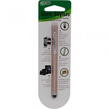 Lápiz Stylus Capacitivo para Pantallas Táctiles de Smartphone y Tablet, Color Rosa