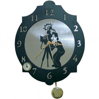 IMEX EL ZORRO El Zorro 11367-Reloj fotógrafo, 374 x 312 mm, Metal, Gris, 40x34x7 cm