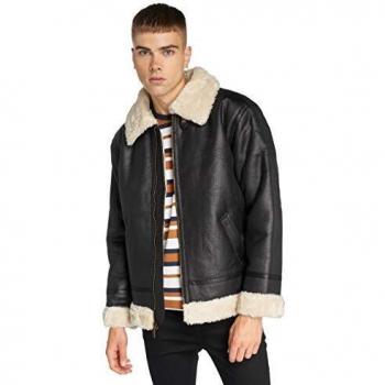 Alpha Industries B3 FL Men's Black Leather Bomber Jacket