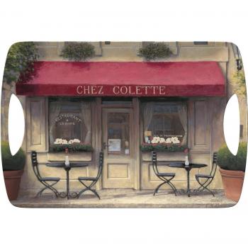 CHEZ COLETTE Large Luxury MELAMINE SERVING TRAY By Creative Tops