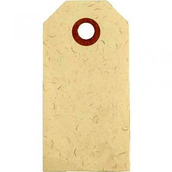 Etiquetas de Regalo de Cartón Natural, 4x8 cm, 250 g, con Agujero, 20 Piezas