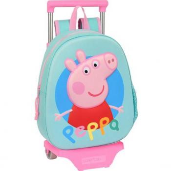 Mochila 3D+carro 705 Peppa Pig 3D con Sistema de Sujeción y Bolsillo Lateral