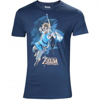 The Legend of Zelda Breath Of The Wild - Link With Arrow Camiseta Azul M