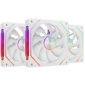 Kit de Ventiladores Modulares PWM Mars Gaming MF-LINKFINITYKIT2 120mm ARGB Infinity Mirror Blanco, 1800RPM, Instalación Magnética y Conexión Sin Cables