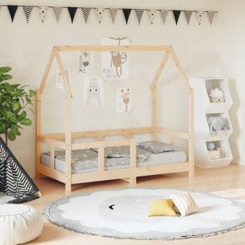 Estructura de cama para niños 70x140 cm Madera maciza de pino Vidaxl Marrón