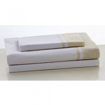 ESTELA - Juego de sábanas Lisos Marbella Color Marfil - Cama de 90 cm