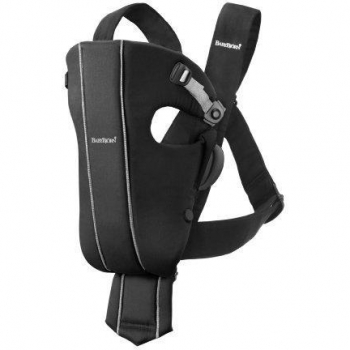 BabyBjörn Original - Mochila portabebé de algodón, color negro spirit