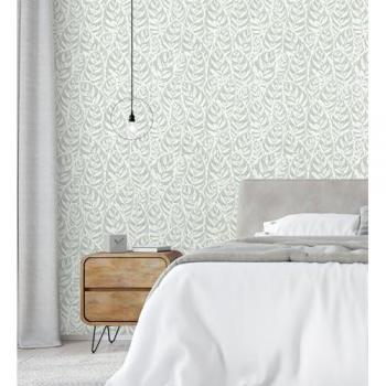 Muestra DIN A4 de Papel Pintado Vinílico Ecológico con Diseño de Silueta de Hojas Texturizadas - Lost Garden 680844 de GAULAN