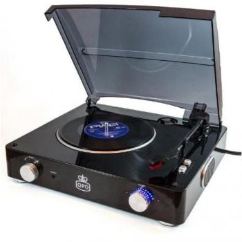 GPO Retro Stylo Turntable 3 Speed with BuiltIn Speakers Black