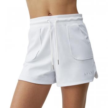 Short Deportivo Abbie Blanco Mujer - Amplio y Cómodo - Tejido Peach T