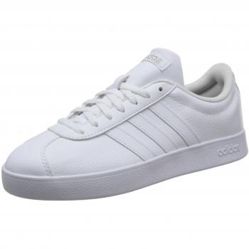 ADIDAS VL COURT 2.0 Zapatilla de moda para mujer, color blanco, talla 38