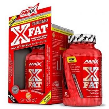 Amix - X-Fat Thermogenic Fat Burner - Suplemento Alimenticio - Quemador de Grasa - Con 7 Ingredientes de Alta Potencia - Nutrición Deportiva - Contiene 90 Cápsulas