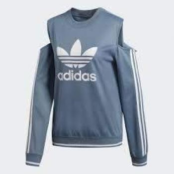 Adidas Cut-out Sweater - Sudadera, Mujer, Gris