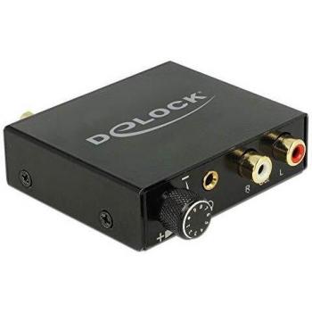 DeLOCK 63972 convertidor de audio Negro - Conversor de audio