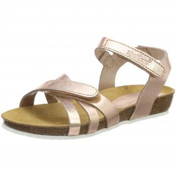 Kickers Bogart, Sandalias de Punta Descubierta para Niñas, Rosa