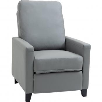 Sillón Relax Homcom Reclinable Gris 99x70,5x86 cm