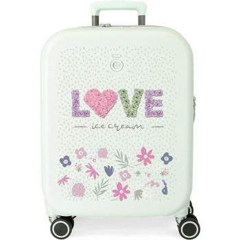 Maleta de cabina Enso Love Ice Cream expandible rígida 55cm verde menta