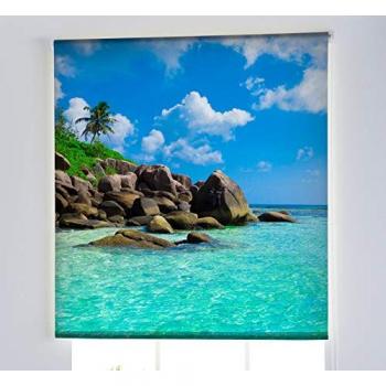 Estor Enrollable Translúcido Estampado Paisajes Modelo P-1100 | 130 x 180 cm (Ancho/Alto) | Estores Personalizados para Ventanas y Puertas